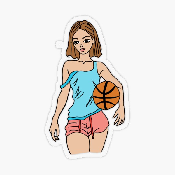 basketball girl Art Print