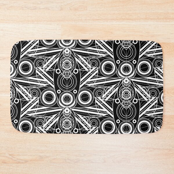 Item preview, Mystical lotuses black pattern designed and sold by RoyalPeople.