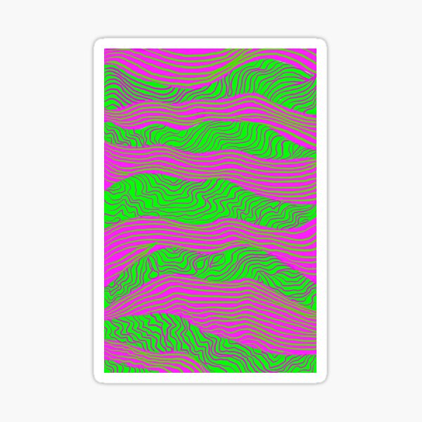 Pink and Green Sticker