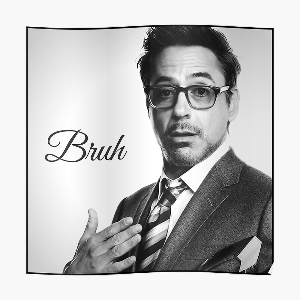 Robert Downey Jr Saying Bruh Sticker By Theasianone Redbubble