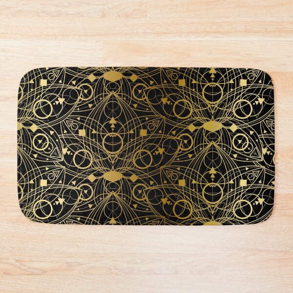 Item preview, Mystical lotuses black and gold pattern designed and sold by RoyalPeople.