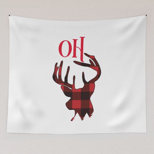 Item preview, OH Deer! Plaid Pattern Greeting Card  designed and sold by loveoceanair.