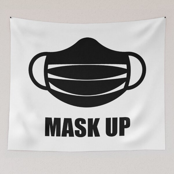 Item preview, Mask Up! (Corona / COVID-19 / Health / Pandemic / Black) designed and sold by MrFaulbaum.
