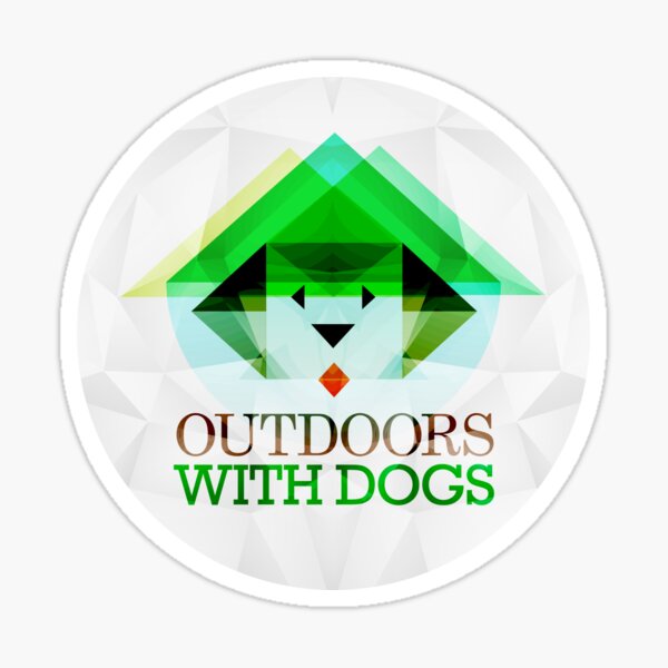 hiking with dogs sticker