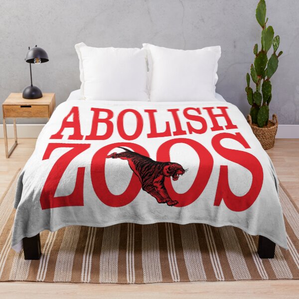 Item preview, Abolish Zoos, Red and Black Tiger Leaping designed and sold by robalonso.