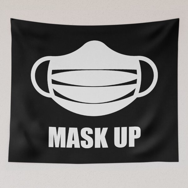 Item preview, Mask Up! (Corona / COVID-19 / Health / Pandemic / White) designed and sold by MrFaulbaum.