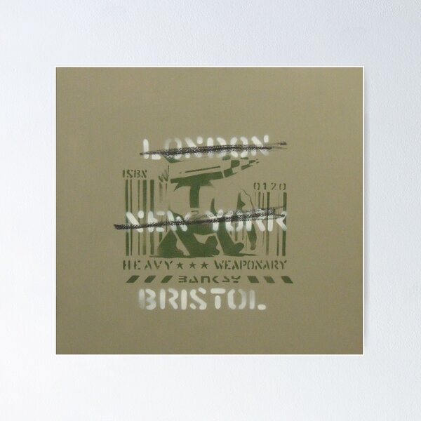 Item preview, Banksy Heavy Weaponary Barcode London New York Bristol designed and sold by WE-ARE-BANKSY.
