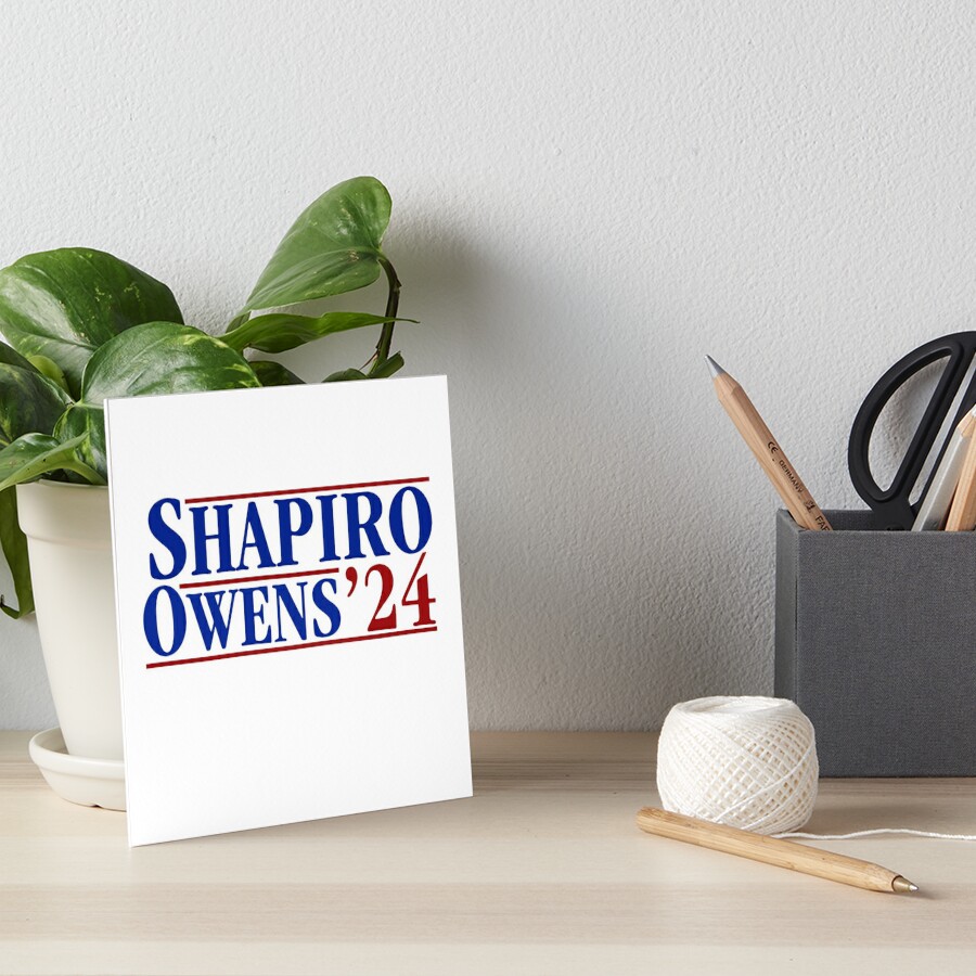 "Ben Shapiro and Candace Owens General Election logo 2024" Art Board