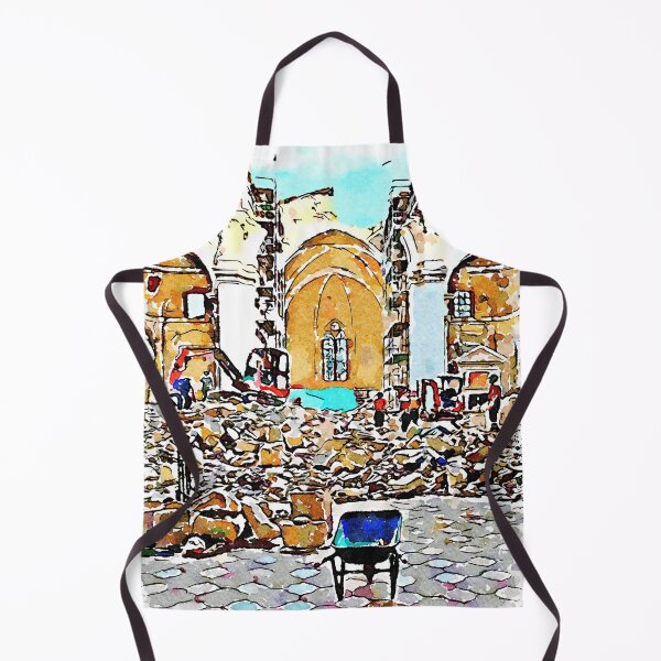 Item preview, L'Aquila: wheelbarrow and firefighters at work in the collapsed church designed and sold by Giuseppe Cocco.