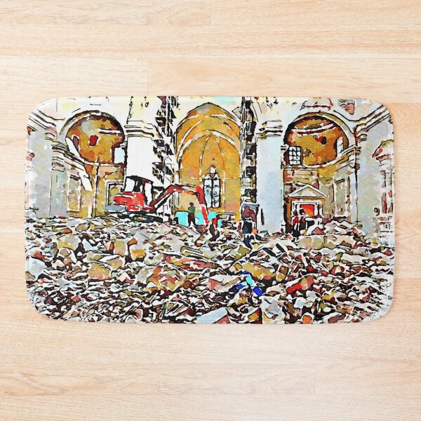 Item preview, L'Aquila: firefighters at work on the rubble in the collapsed church designed and sold by Giuseppe Cocco.