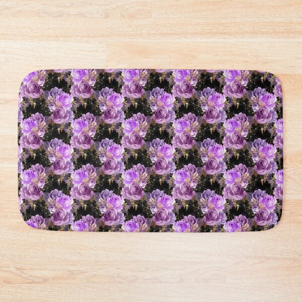 Item preview, Purple and black flower pattern designed and sold by RoyalPeople.