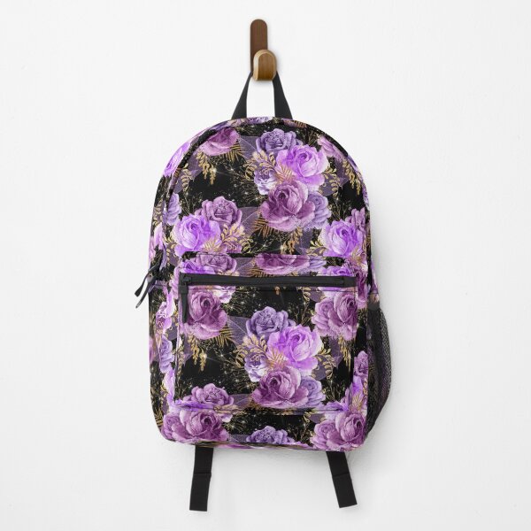 Item preview, Purple and black flower pattern designed and sold by RoyalPeople.