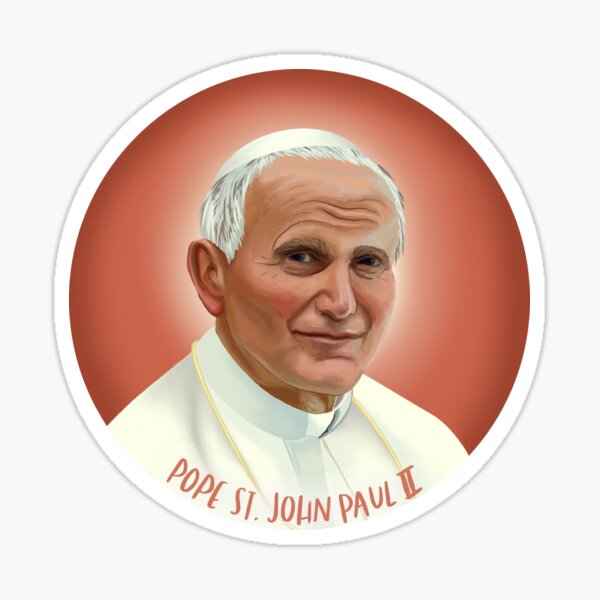 Item preview, Pope St. John Paul the Great - Sticker designed and sold by Simply Striving.