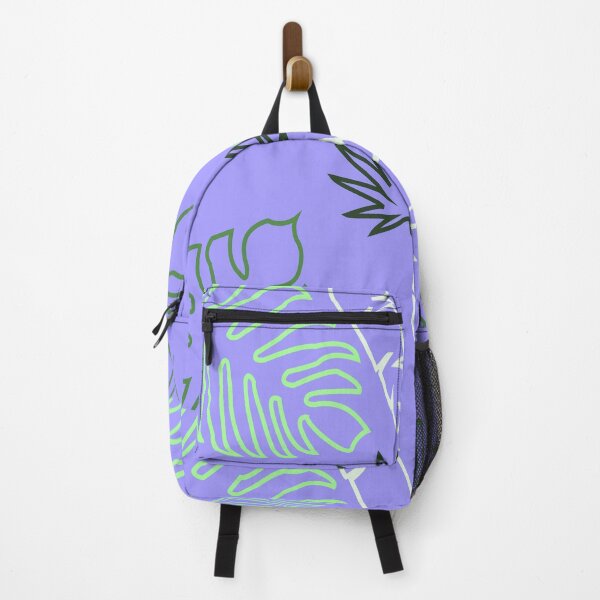 Item preview, Green palm leaves print (purple) designed and sold by Tomi018.