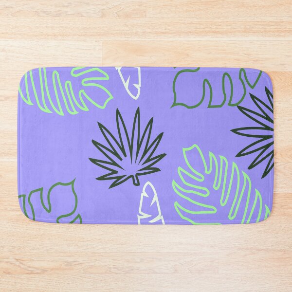 Item preview,  Green palm leaves print (purple) designed and sold by Tomi018.