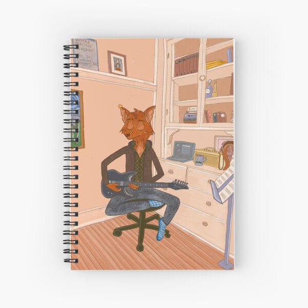 Fox with Guitar Spiral Notebook