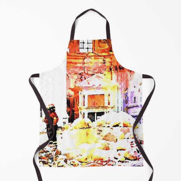 Item preview, L'Aquila: firefighter at work on the rubble in the collapsed church designed and sold by Giuseppe Cocco.