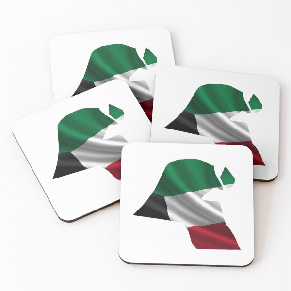Item preview, Kuwait Map on Flag Stylish Design designed and sold by ArabCorner.