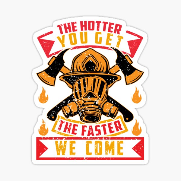 Funny Firefighter Stickers Redbubble
