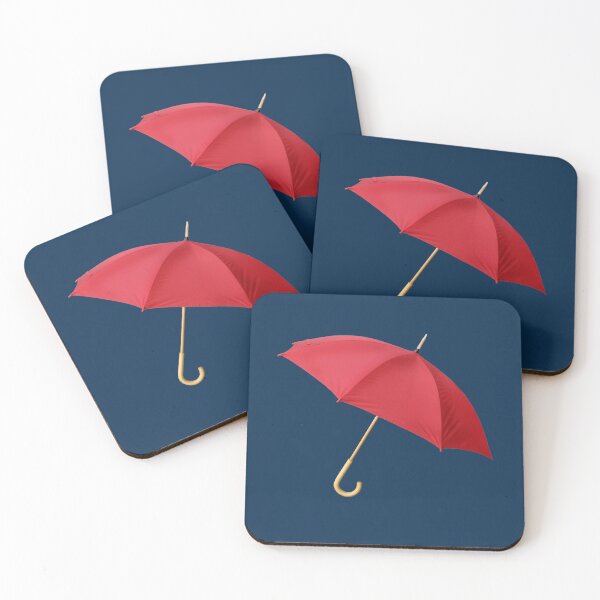 Red umbrella Coasters (Set of 4)