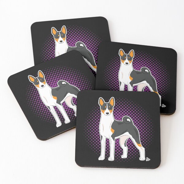 Item preview, Basenji tricolor COMIC style designed and sold by LeChienArtistiQ.