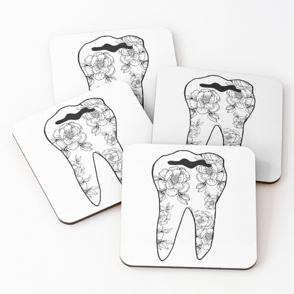 Item preview, tooth with flowers designed and sold by brooke-rebe.