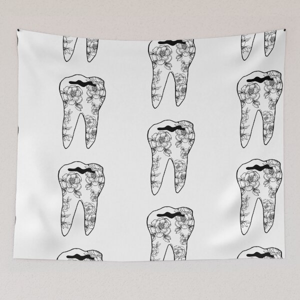 Item preview, tooth with flowers designed and sold by brooke-rebe.