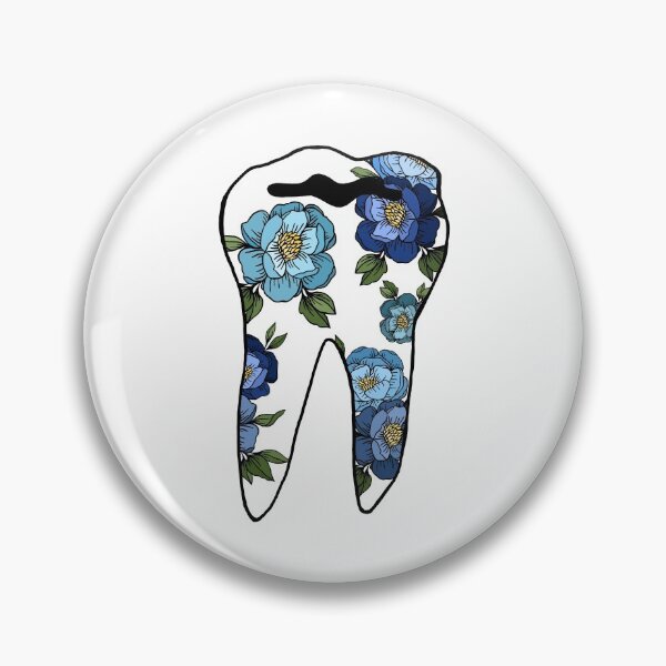 Item preview, tooth with flowers designed and sold by brooke-rebe.
