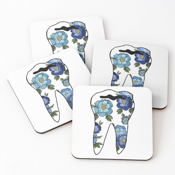 Item preview, tooth with flowers designed and sold by brooke-rebe.