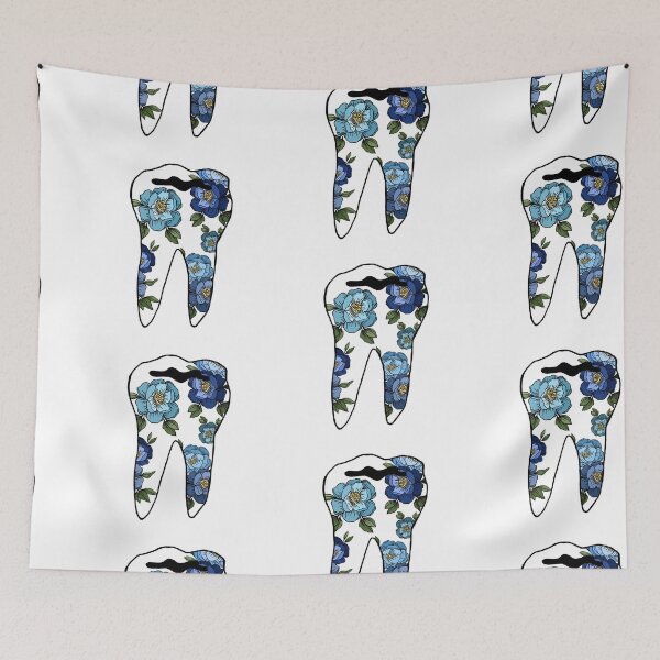 Item preview, tooth with flowers designed and sold by brooke-rebe.