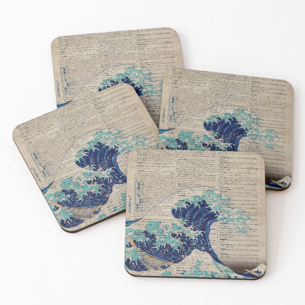 Item preview, Great Wave off Kanagawa on old paper designed and sold by fishercraft.
