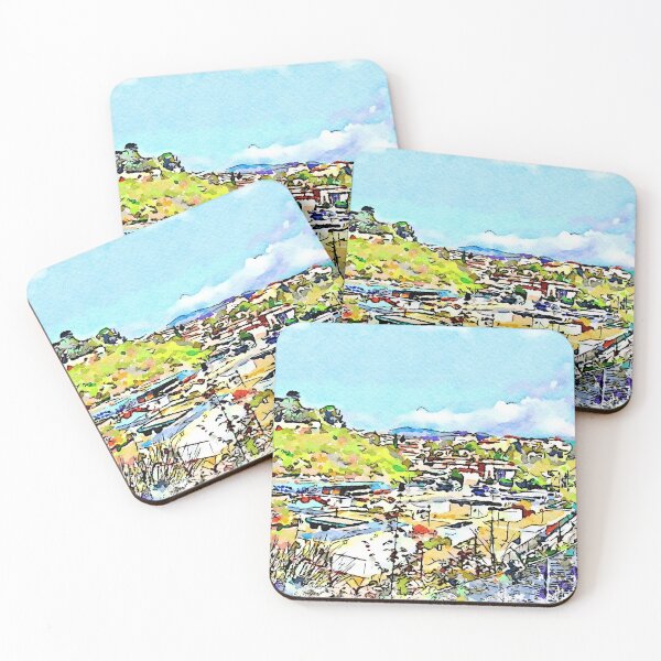 Item preview, L'Aquila: landscape with bus station designed and sold by Giuseppe Cocco.