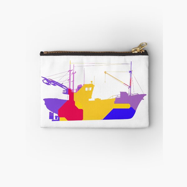 Item preview, Colorful silhouette of a fishing trawler designed and sold by MIRO3D.