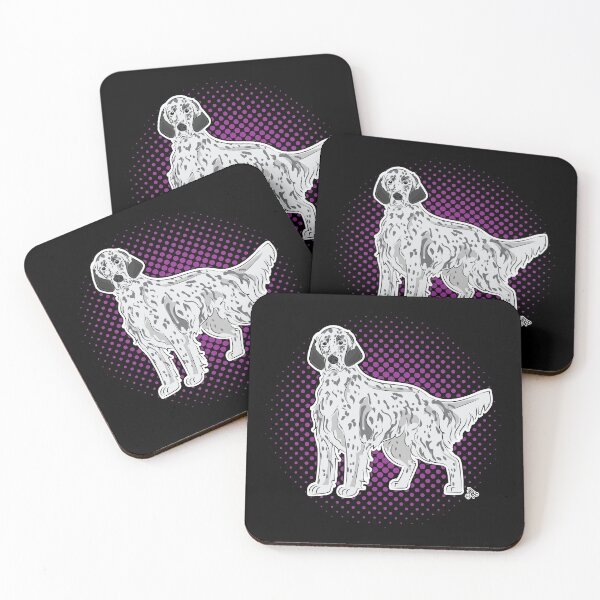 Item preview, English Setter Blue Belton COMIC style designed and sold by LeChienArtistiQ.