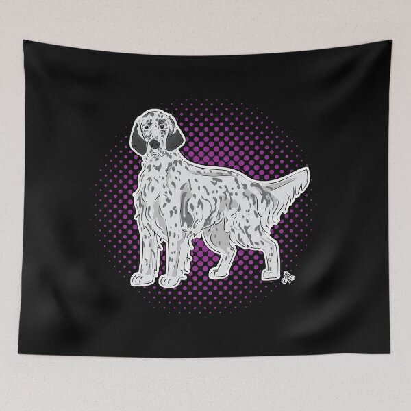 Item preview, English Setter Blue Belton COMIC style designed and sold by LeChienArtistiQ.