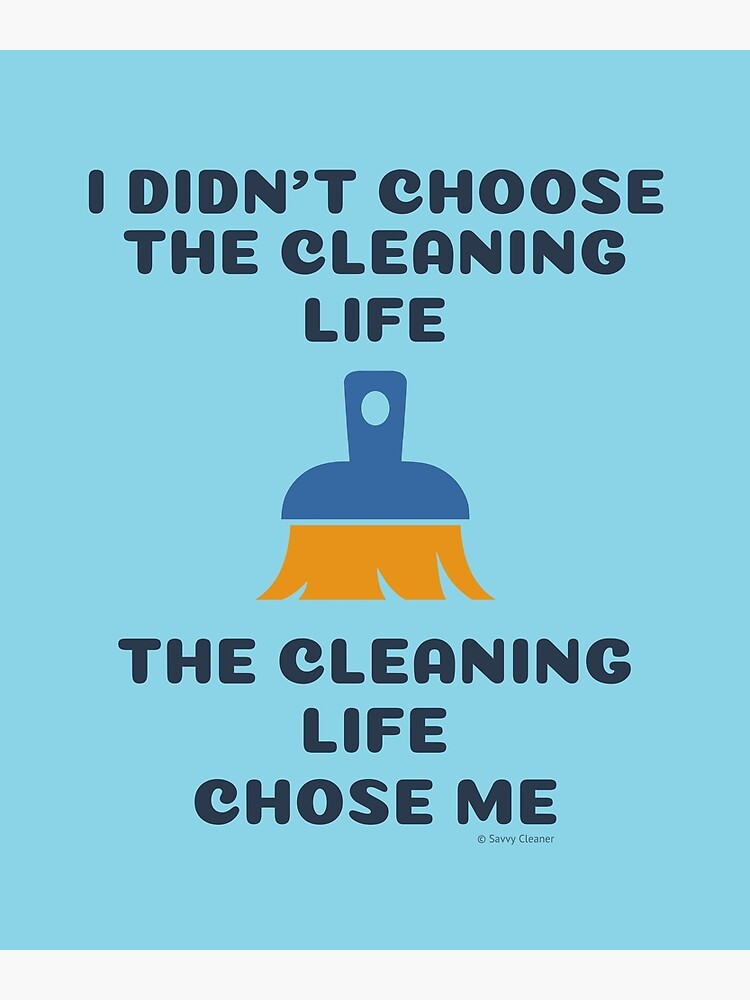 Thumbnail 2 of 2, Greeting Card, The Cleaning Life Broom Housekeeping Cleaning Lady Humor designed and sold by SavvyCleaner.