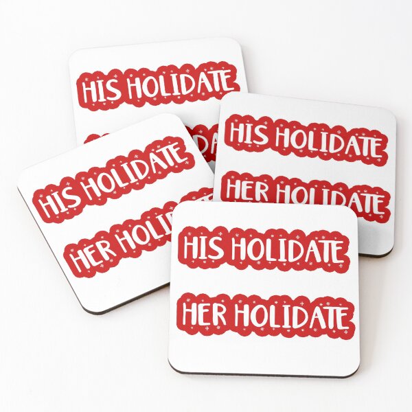 Item preview, His & Hers Holidate -Netflix Christmas Movie Holiday Sticker 2020 Cast Actors Film Age Emma Roberts Funny Christmas Present Gift Card Love Couple Holiday Film Moments Trailer Review Quote Trends Ideas designed and sold by qualityprinting.