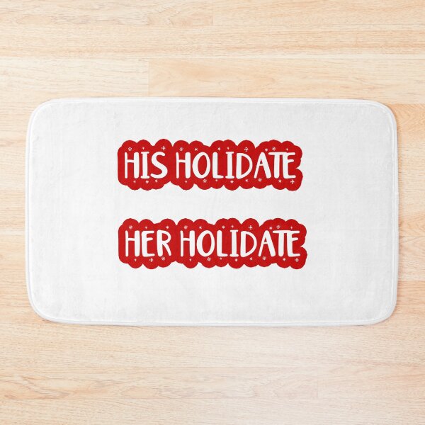 Item preview, His & Hers Holidate -Netflix Christmas Movie Holiday Sticker 2020 Cast Actors Film Age Emma Roberts Funny Christmas Present Gift Card Love Couple Holiday Film Moments Trailer Review Quote Trends Ideas designed and sold by qualityprinting.