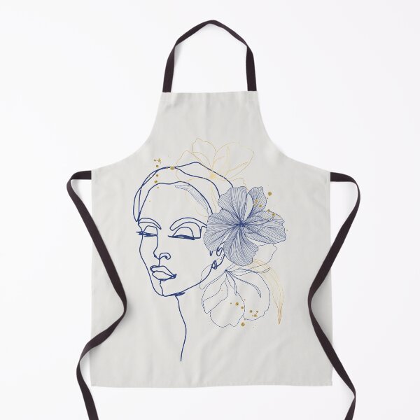 Item preview, Women Portrait with Flowers Nymph Line Art designed and sold by HerMindSpeaks.