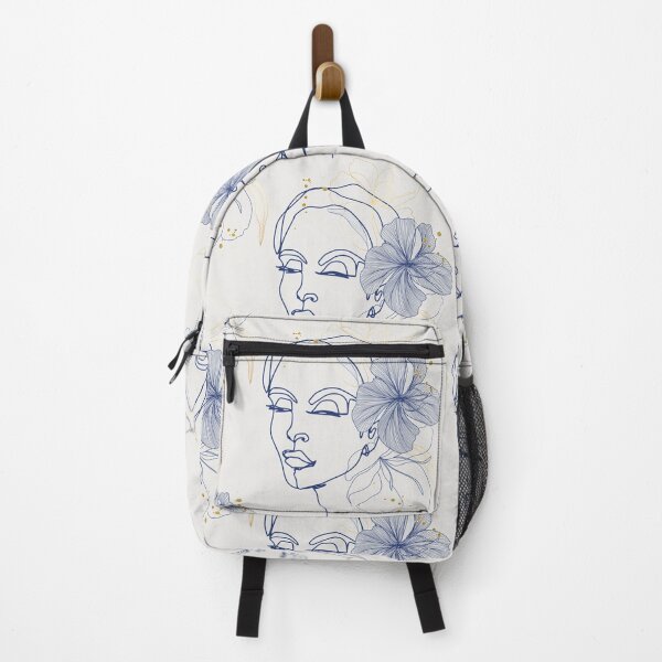 Item preview, Women Portrait with Flowers Nymph Line Art designed and sold by HerMindSpeaks.
