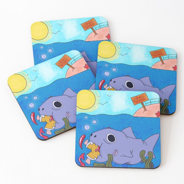 Item preview, No Swimming - There is a Shark in the Water designed and sold by TheArtsyHippo.