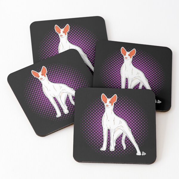 Item preview, Copy of Copy of Ibizan Hound Smooth White COMIC style designed and sold by LeChienArtistiQ.