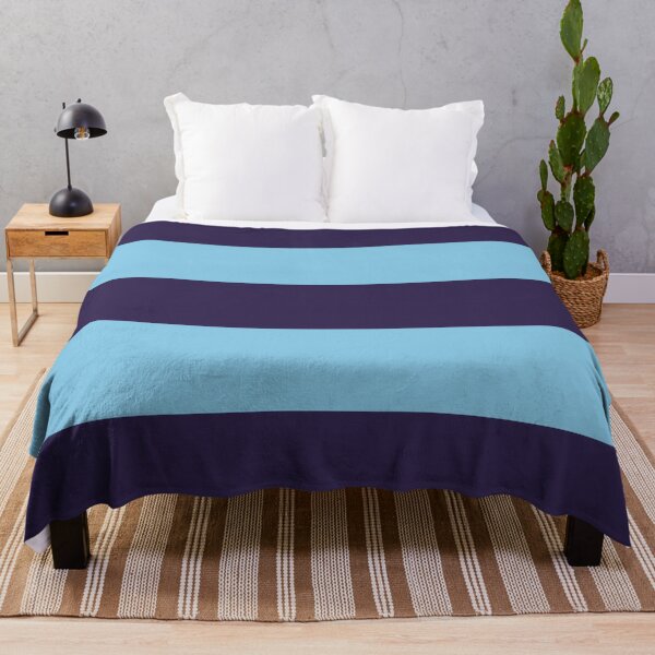 Item preview, Large NAVY BLUE and BABY BLUE Horizontal STRIPES designed and sold by RachelMacht.