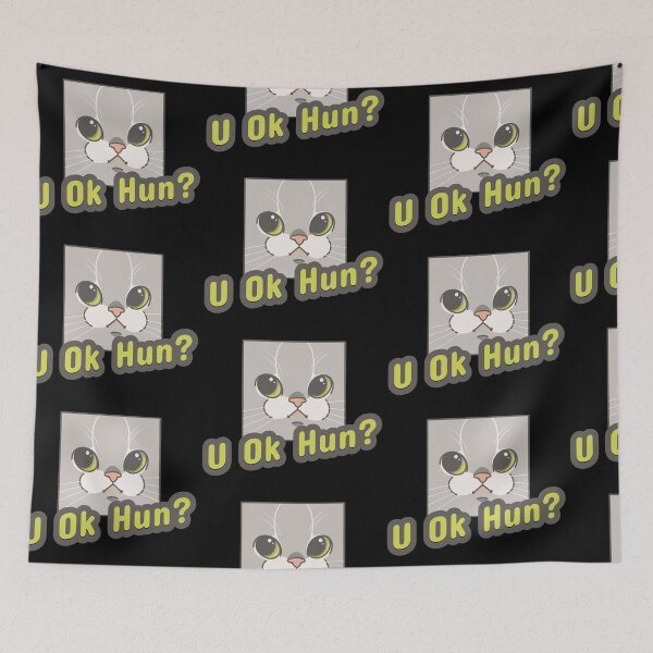 Item preview, U OK HUN? Cute Cat Face designed and sold by dogisbored.