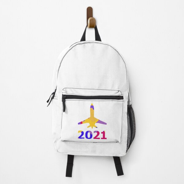 Item preview, Colorful silhouette of a commercial airplane taking off designed and sold by MIRO3D.