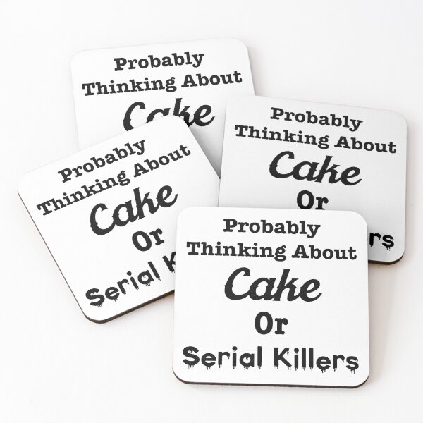 Item preview, Probably Thinking About Cake or Murder Mysteries designed and sold by LovenLaughter.