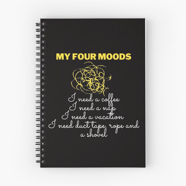 Item preview, My Four Moods Black T-Shirt designed and sold by WearYourMood.