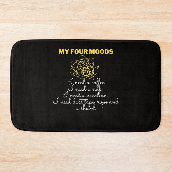 Item preview, My Four Moods Black T-Shirt designed and sold by WearYourMood.