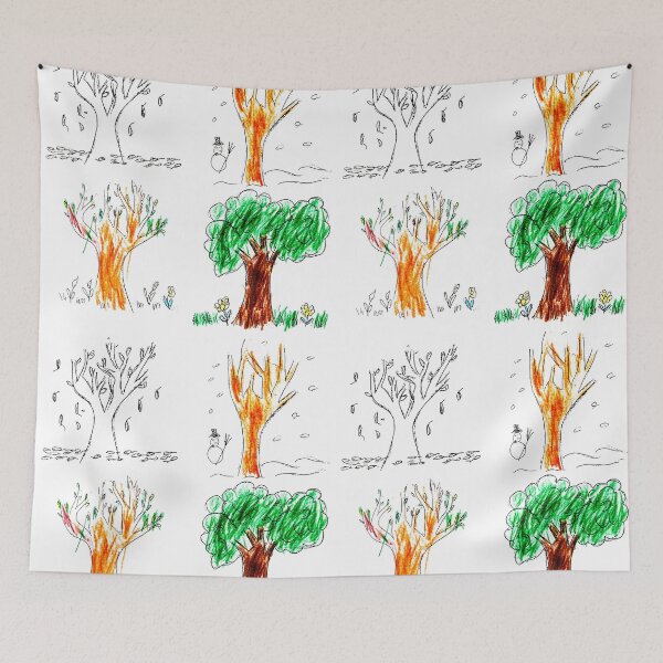 Item preview, Four seasons seen by child pattern designed and sold by Grégory DUBUS.