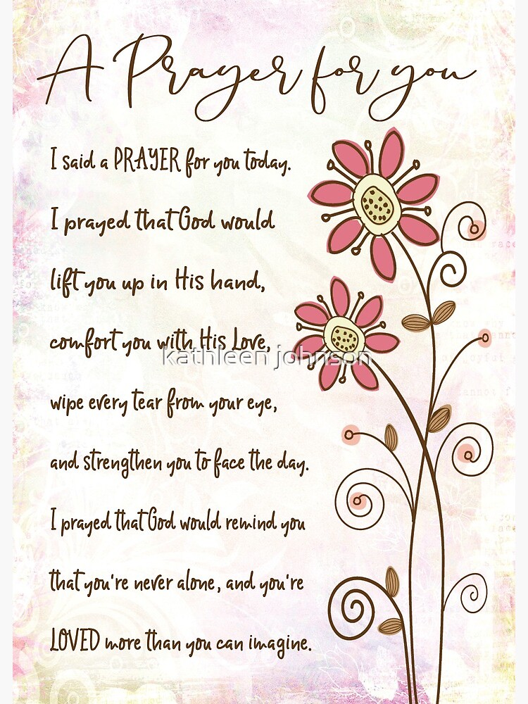 Lifting You Up in Prayer: Encouragement Card